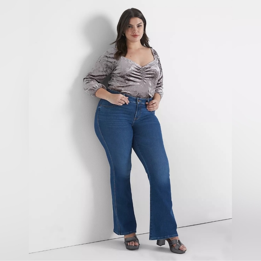 Lane Bryant Crushed Velvet Pewter / Gunmetal Top 18 / 20